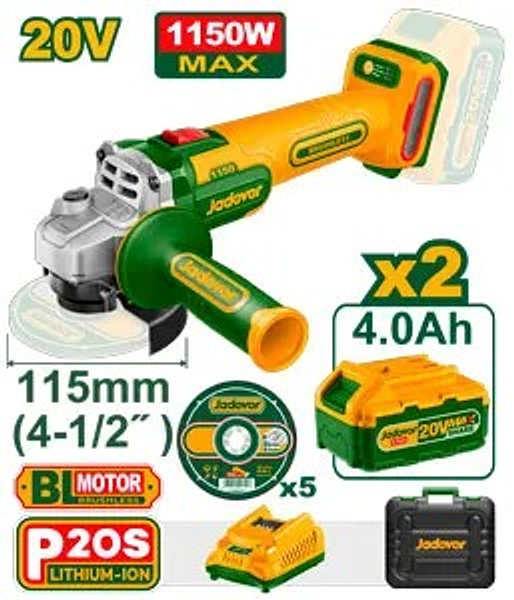 AMOLADORA ANGULAR INALÁMBRICA BRUSHLESS 9000 RPM